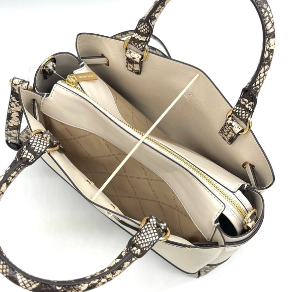 Michael Kors Reed Large Center Zip Satchel Crossbody Bag - Picture 9 of 10